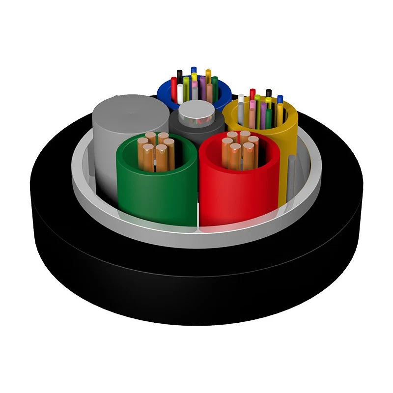 Hybrid optical at electrical stranded maluwag na tube cable gdta