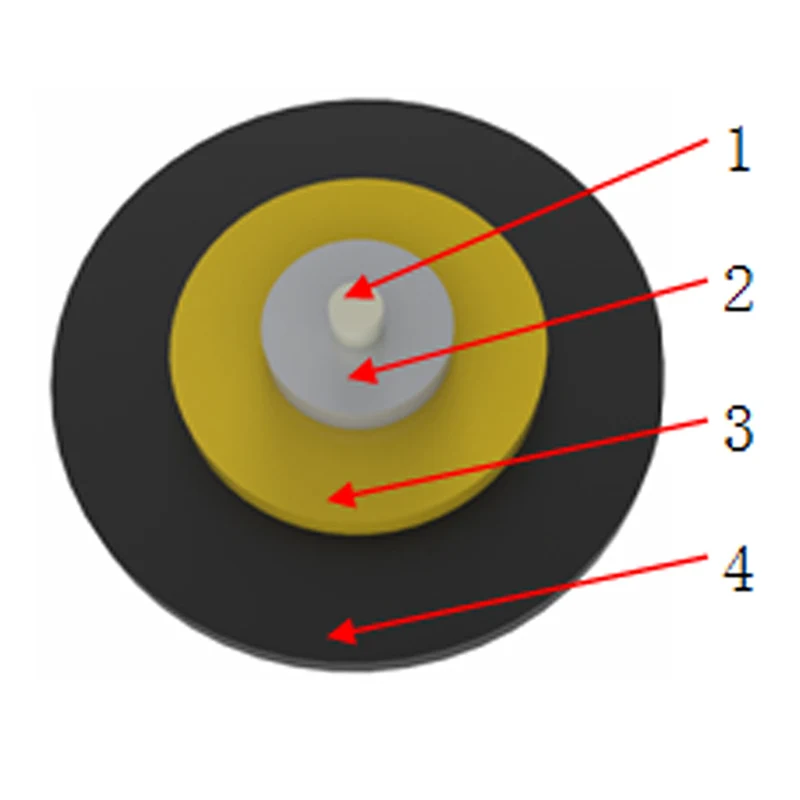 Round fiber optic drop cable